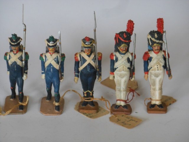 Ballada Napoleonic Troops: 5 pieces. Post War. Unboxed. Condition very good (3 bayonets missing)