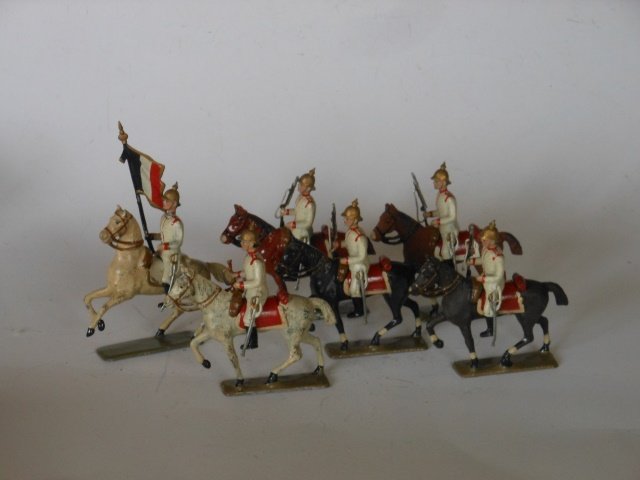 Mignot Napoleonic Cavalry: 6 pieces. Post War. Unboxed. Condition very good.