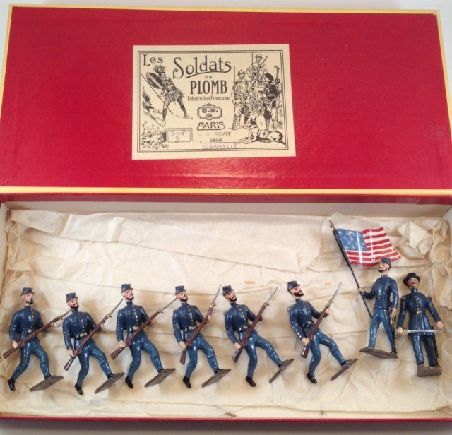 Mignot US Army 1863: 8 pieces. Condition Excellent. Box Excellent. Post War.