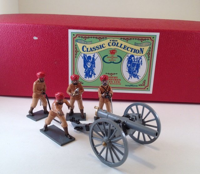 Trophy Boxer Rebellion Indian Art. #EQ47: 5 pieces. Condition Excellent. Box Very Good.