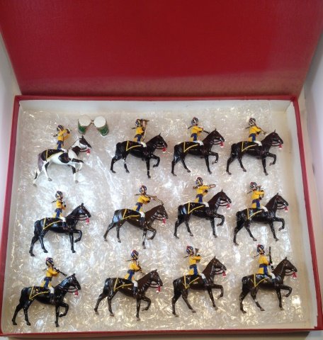 Tradition Indian Cavalry Band: 12 pieces. Condition Very Good to Excellent. Box Good. No Label.