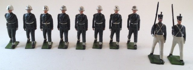 Britains US MP'S & West Points: 10 pieces. Condition Good. No Box. Post War.