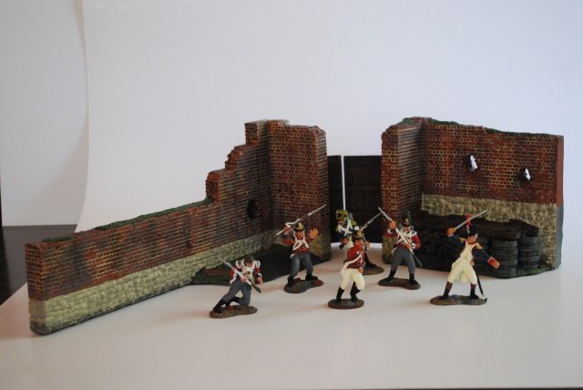 Britains Set #00148N Napoleonic Series: North Gate Diorama. Waterloo 1815 with original illustrated box. 7 pieces. Condition mint.