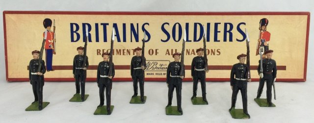 Britains Set #2092 The Parachute Regiment: Post War. In original R. O. A. N. box. 8 pieces. Condition figures excellent. Condition box excellent.