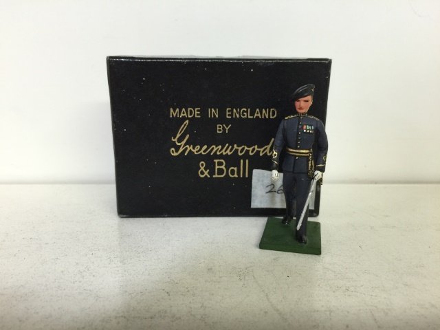Greenwood and Ball Royal Tank Regiment Officer: #97 Royal Tank Regiment Officer Walking with Original box. 1 Piece, Condition Near Mint, Box Excellent with end label - masking tape applied to box top.