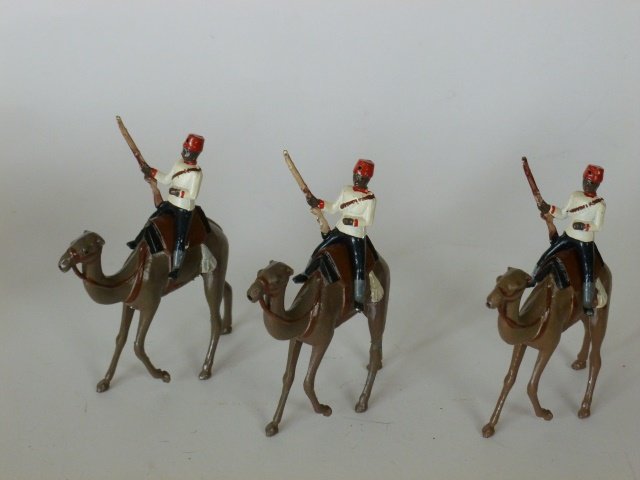 Britains Set #48 Egyptian Camel Corps: Post War. 3 pieces. Unboxed. Condition Excellent.