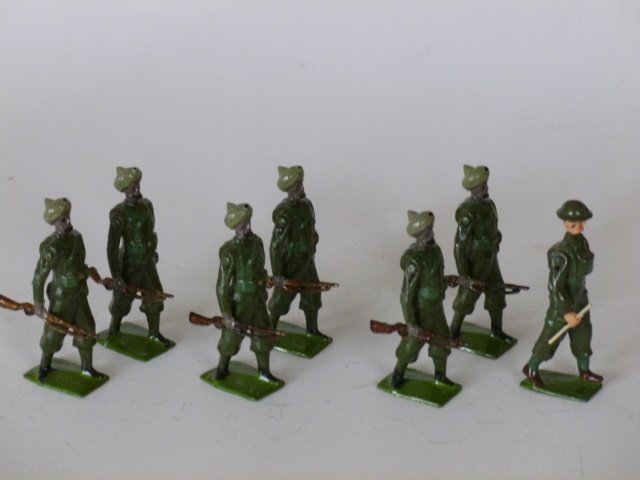 Britains from Set#1893 Indian Army Service Corps: Post War. 7 pieces. Unboxed. Condition excellent.