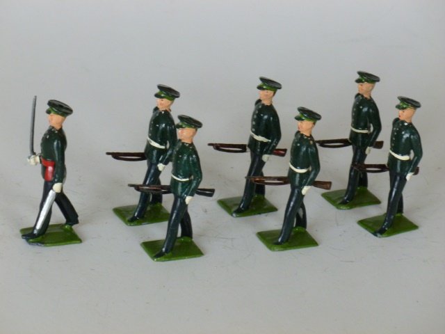 Britains from Set #2088 Duke of Cornwall's: Light Infantry. Post War. 7 pieces. Unboxed. Condition excellent.