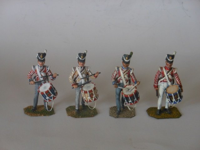 Stadden British Napoleonic Drummers: Studio painted. 4 pieces. Condition excellent.