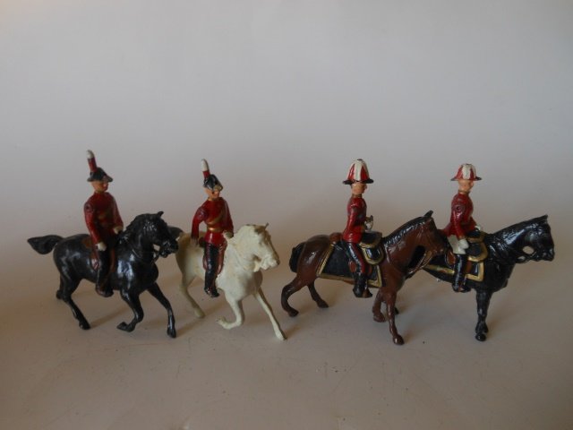 Britains Set #201 Officers of the General Staff: 4 pieces. Post War. Unboxed. Condition very good.