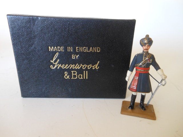 Greenwood and Ball Indian Army 16th Cavalry: officer. One piece with original box. Condition excellent. Box excellent.