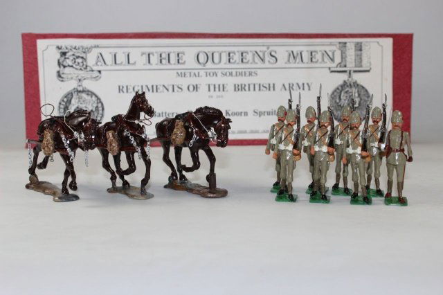 All The Queens Men Regiments of The British Army: U’ Battery RHA Koorn Spruit, Boer War Infantry Excellent Condition With Boxes 11Pieces