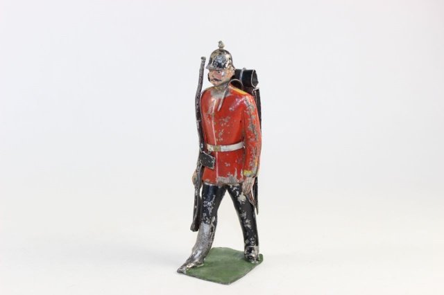 Heyde 110mm Large Scale Line Infantry: 110 mm with intricate details, box pack and belts applied. circa 1890. Condition Very Good. Some Wear/Damage No Box 1 Piece