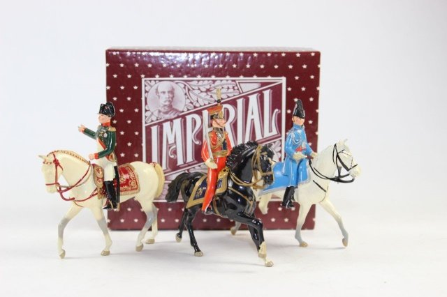 Imperial No 93, No106, No 109: Napoleon 1st Emperor of France, General Colbert 1st Empire and Baron Gourgaud Excellent Condition (1 horse leg broken) With Box 3 Pieces