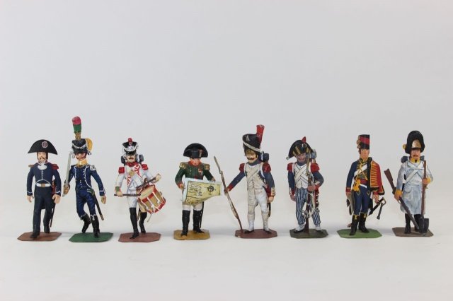 Stadden-Napoleonic Historical Miniatures: 54 mm Hand Painted (some identified and signed) Excellent Condition No Box 8 Pieces