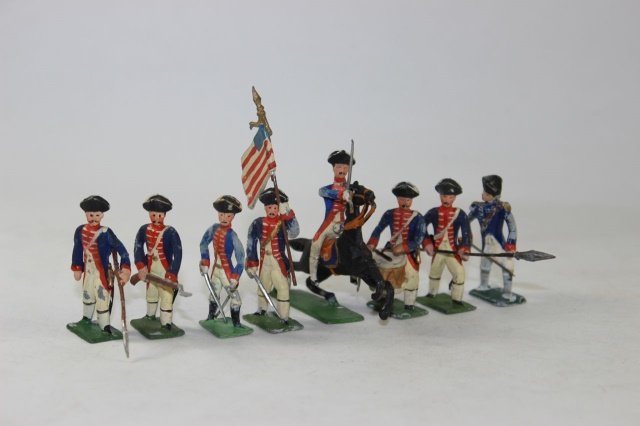 Heyde Colonial Infantry Charging: Very Good Condition (Some Oxidation) Unboxed 9 Pieces