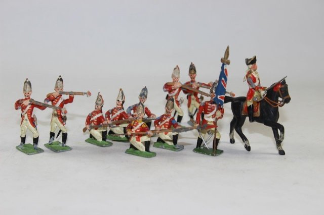 Heyde Revolutionary War British: In Action 48mm Very Good (some oxidation) Unboxed 10 pieces