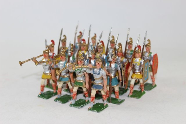 Heyde Roman Legionnaires: Marching With Trumpets Very Good (some light oxidation) Unboxed 18 Pieces