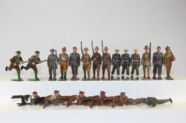 British Hollowcast Military: Assortment Pre and Post War Good/Very Good Unboxed 20 Pieces