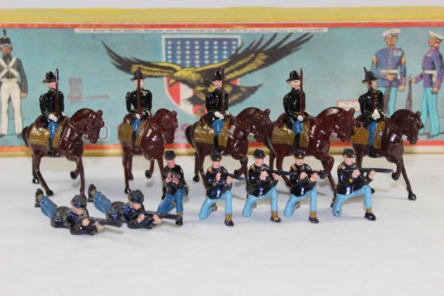 Johillco US American Civil War: Cavalry And Infantry Postwar U 102 U 103 Very Good/Excellent Condition 12 Pieces