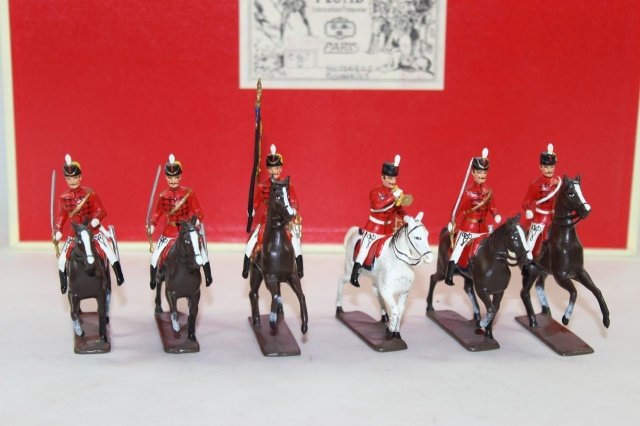 C.B.G. Mignot Romanian Hussars: Cavalry With Officer, Standard And Bugle Excellent Condition Boxed 12 Pieces