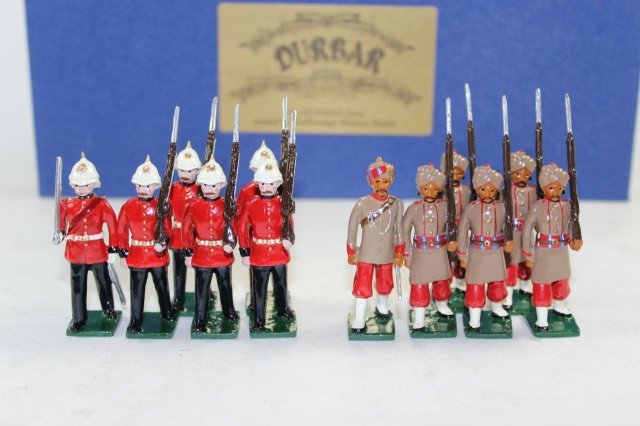 Marlborough Deli Durbar: British Infantry Foreign Service D32 And 24th Regiment Bombay Infantry 1902 D33 Near Mint Condition Boxed 12 Pieces
