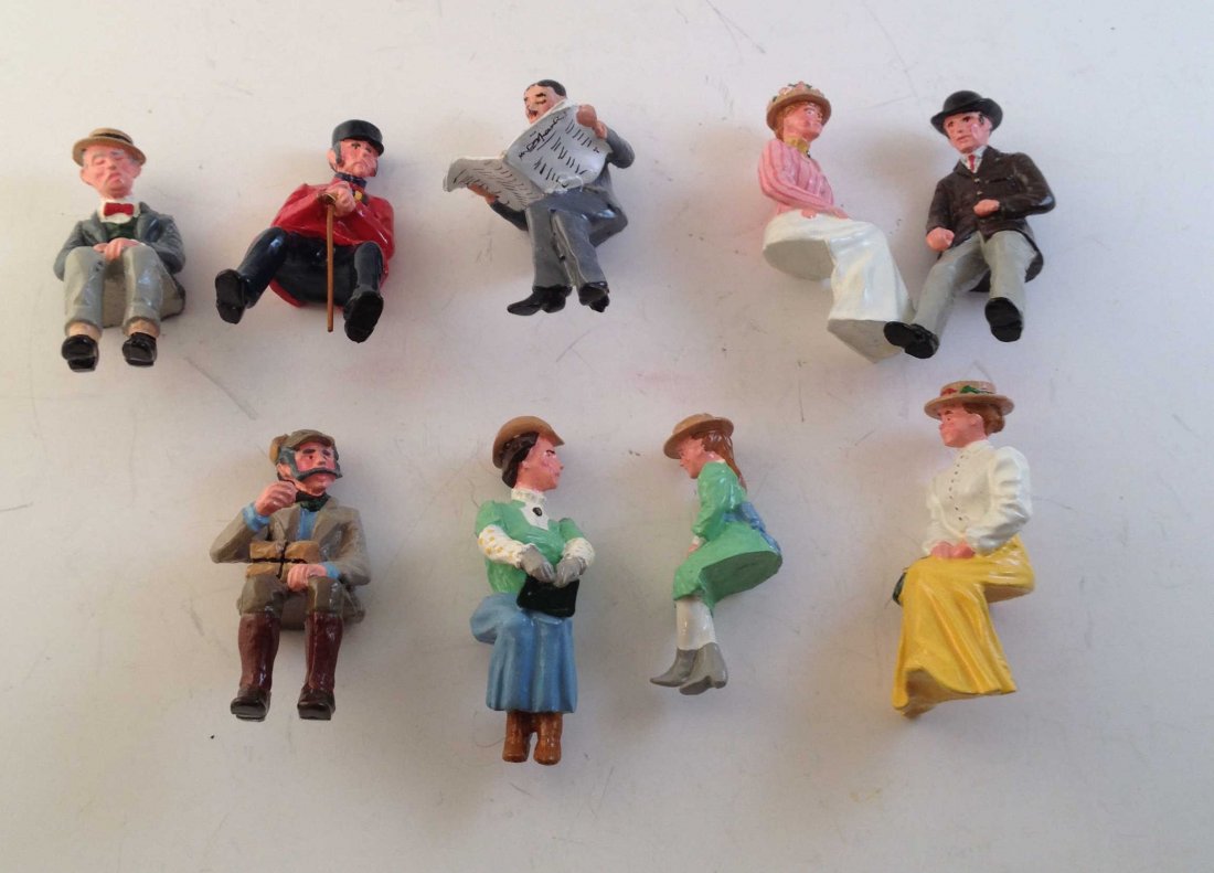 Trophy Double Decker Bus Passengers: 9 Pieces Condition Excellent No Box