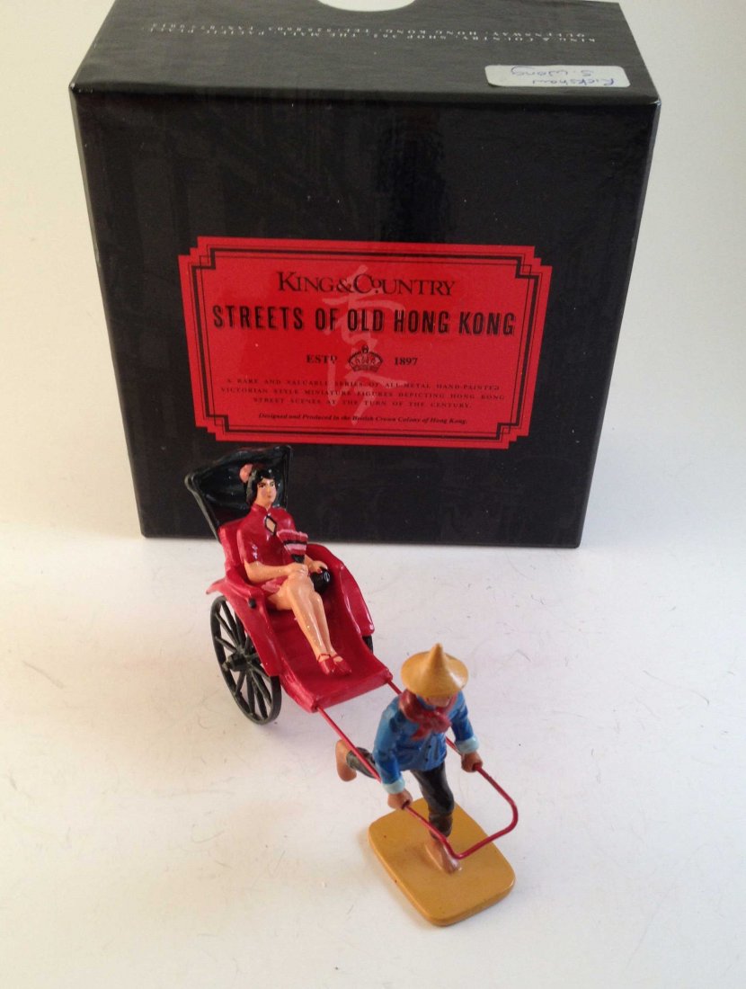 King & Country Old Hong Kong Rickshaw w/S. Wong: 3 Pieces Condition Excellent. Box Excellent.