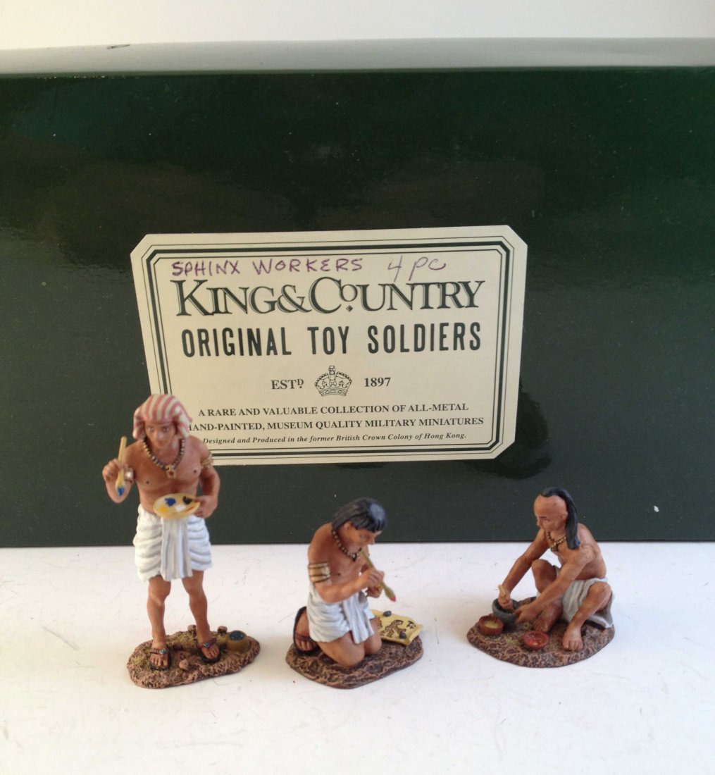 King & Country AE005 Ancient Egypt The Painters: 3 Pieces Condition Excellent. Box Excellent.