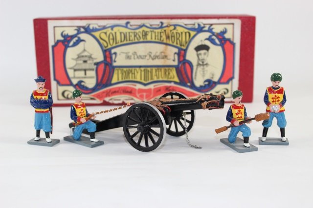 Trophy Miniatures Boxer Rebellion: BS19 Dragon Gun Battery Excellent Condition With Damaged Box 5 Pieces