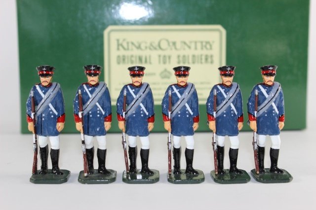 King And Country Napoleonics Glossy: Prussian Landwehr Infantry Excellent Condition With Box 6 Pieces