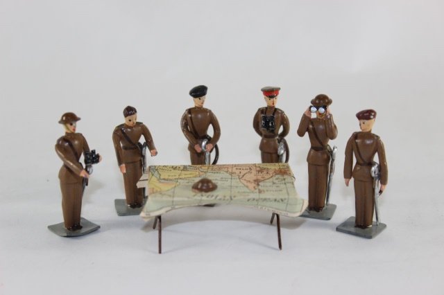Heyde WWII Allied Headquarters: Allies with Map Table Excellent Condition No Box 7 Pieces