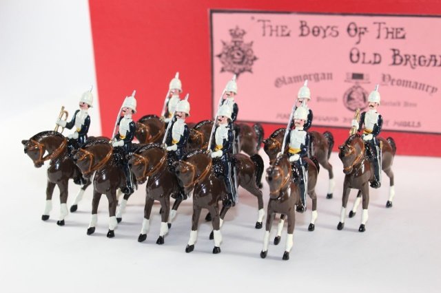 The Boys of The Old Brigade: Glamorgan Peomanry x2 Very Good to Excellent Condition With 1 Horse Hoof off With Box 10 Pieces
