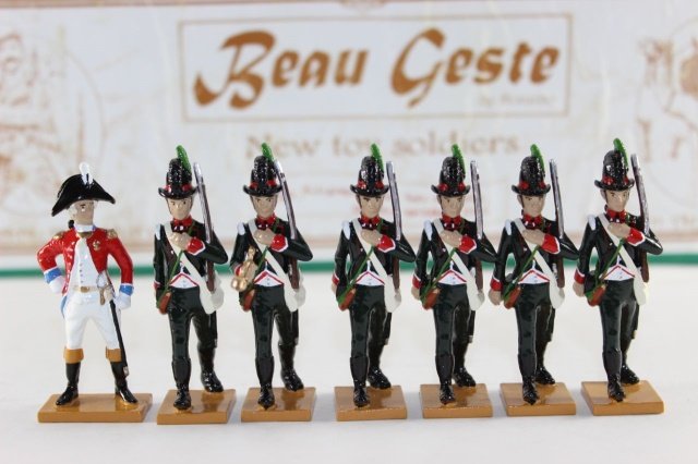 Beau Geste Royal York Fusiliers: #130 Rifleman Eastern Caribbean 1797 Excellent Condition With Box 7 Pieces