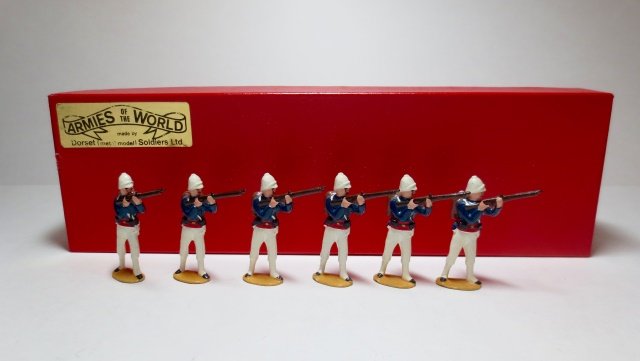 Dorset Armies Of The World French Colonial: Infantry. 6 pieces. In original box. Condition excellent. Box good (small wear on top of box).