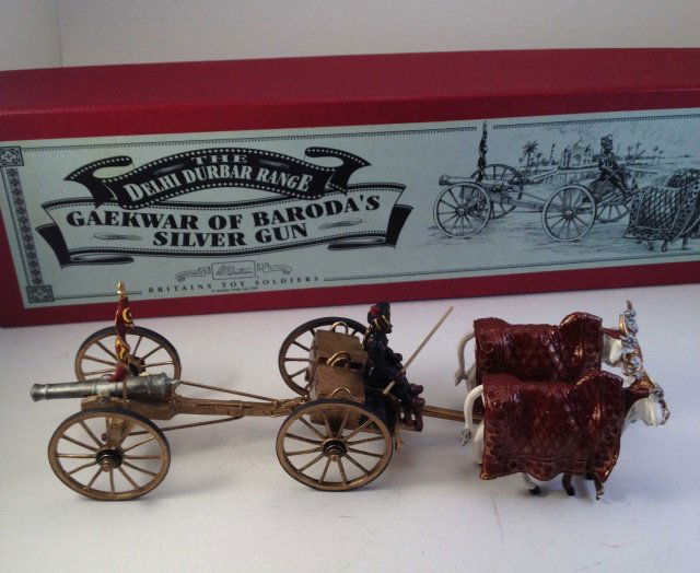 Wm Britain Set00141 Gaekwar Silver Gun: 4 pieces Condition Excellent Box Excellent