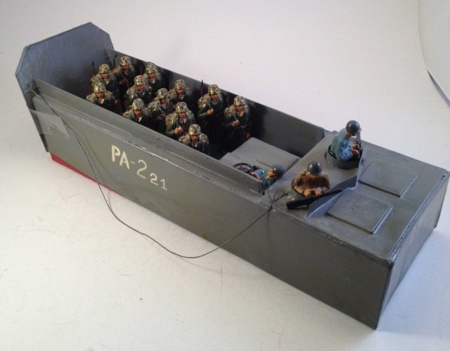 Unknown Maker WWII Landing Craft with Troops (1 of 1)