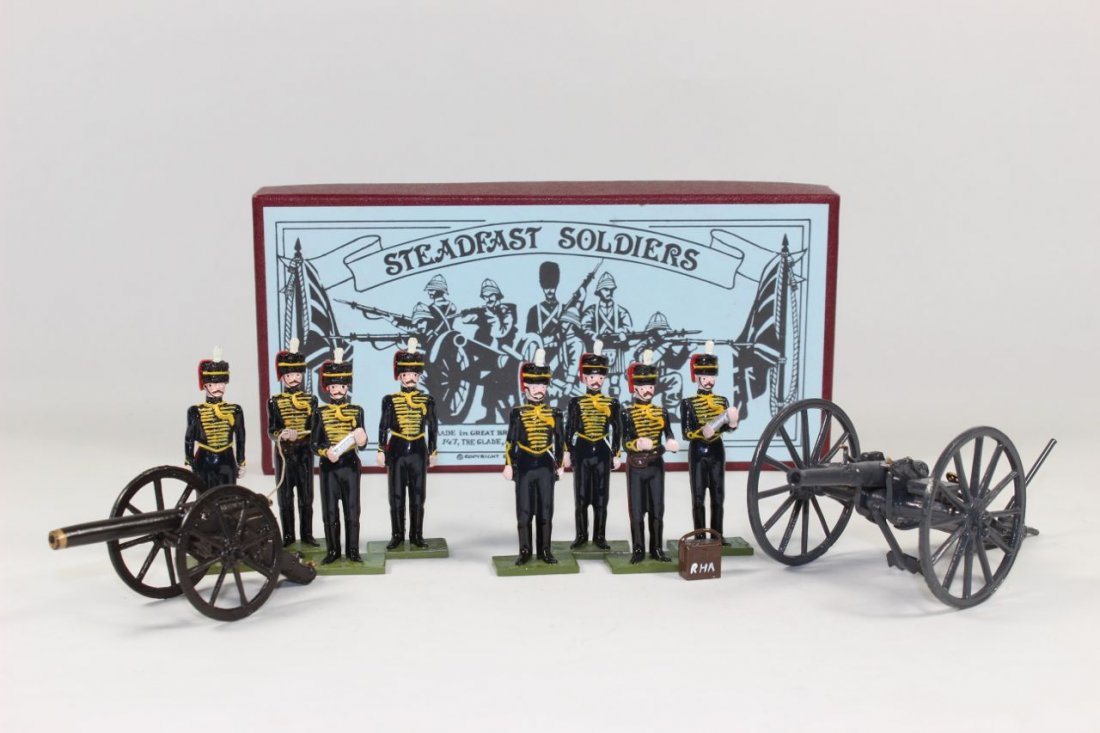 Steadfast Soldiers Zulu Wars Royal Navy: SF78 SF30 SF 55 SF 53 Royal Navy 12 PDR And Royal Navy Royal Horse Artillery Gun Crew Excellent Condition With Box 11 Pieces