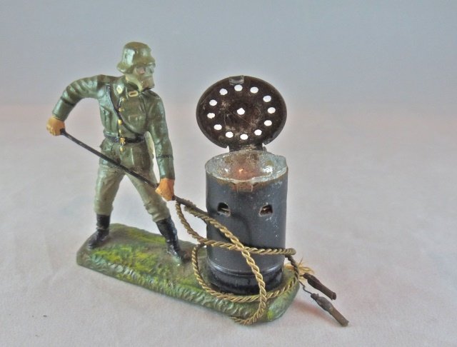 Lineol  German Soldier Standing at Fog Vat (1 of 1)