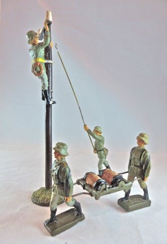 Lineol Signal Corps Cable Roll+Pole+String Wire (1 of 1)