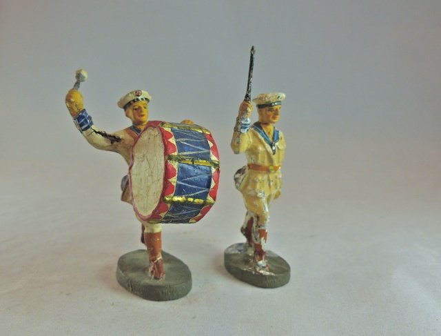 Elastolin 2 German Navy Band Bass Drum+Leader (1 of 1)