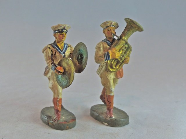 Elastolin 2 German Navy Band Cymbals+Tenor Tuba (1 of 1)