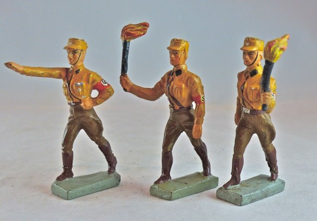 Rare 3 Lineol SA Figures-2 W/Torches-1 Heiling (1 of 1)