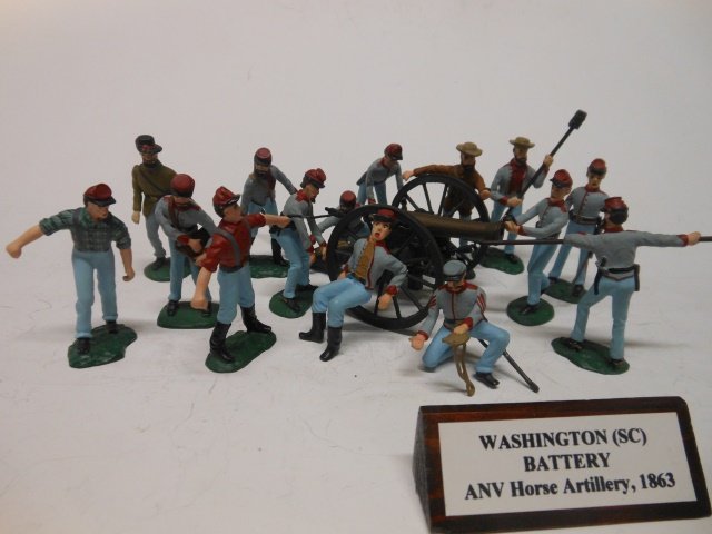American Civil War Washington Battery: 16 pieces. Unboxed. Post War. Condition very good.