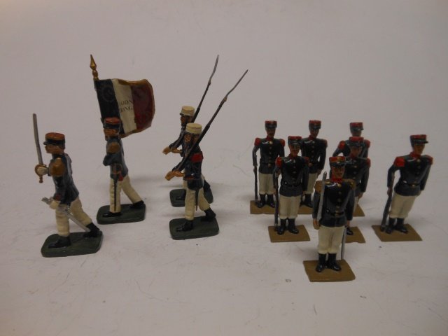 Palmetto, French Foreign Legion: 11 pieces. Unboxed. Post War. Condition very good.