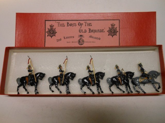 Boys of the Old Brigade, 21st Lancers: 5 figures in original box. Post War. Condition very good; box very good.