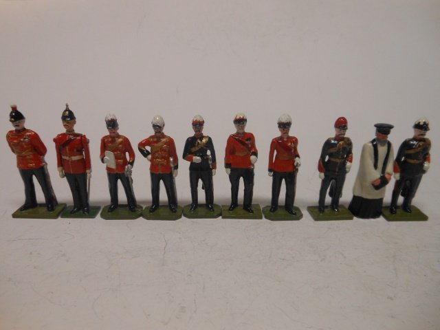 Steadfast, British Army officers: 10 pieces. Unboxed. Post War. Condition very good.
