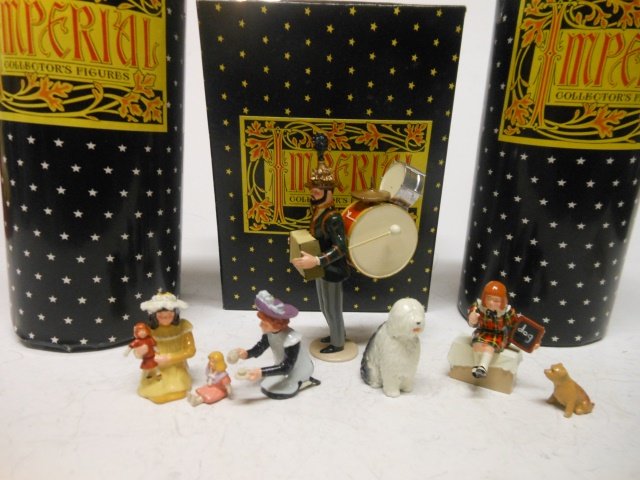 Imperial Town and Around Series: One man band, Doll's Tea party, and the Little teacher. Post War. Condition excellent; boxes very good.