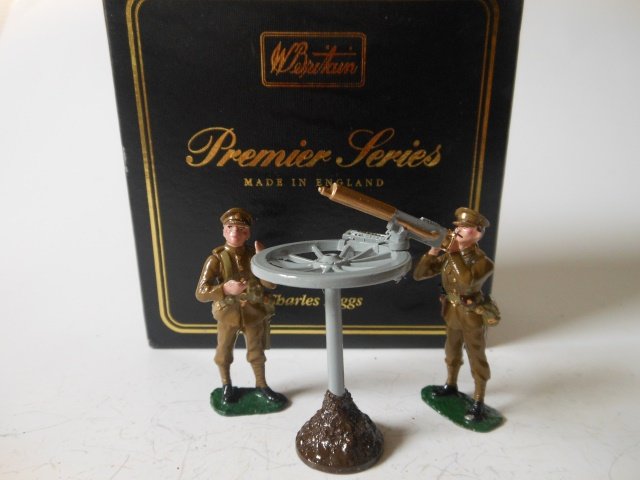 Premier set #8911 Vickers Machine Gun Set: 3 pieces with original box. Post War. Condition excellent; box excellent.