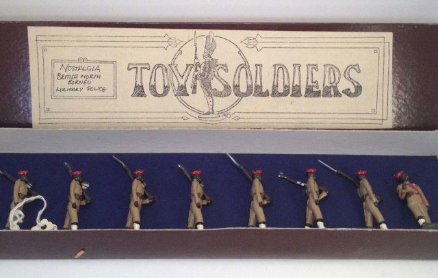 Nostalgia British N. Borneo Police: 8 Pieces Condition Very Good (3 Broken Gun Tips) Box Good
